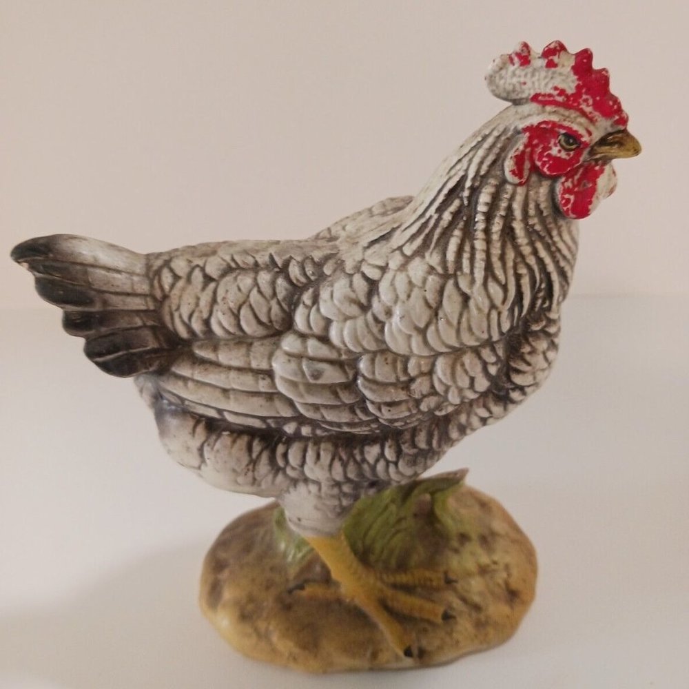 Vintage Norcrest Lucky Kitchen Chicken Hen Country Figurine Japan 5.5" Tall